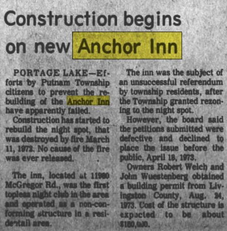 Anchor Inn - Dec 1974 New Structure Being Built (newer photo)